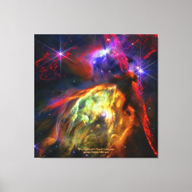 Lienzo Complejo Rho Ophiuchi Cloud - James Webb NIRCam (Anverso)