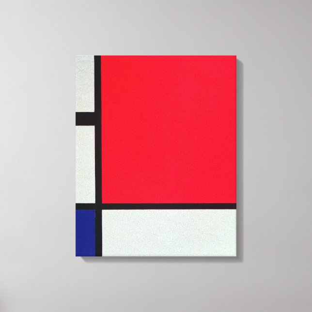 Lienzo Composición con rojo, azul y amarillo (Anverso)