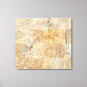 Lienzo Composición de 24 mapas topográficos Adirondack