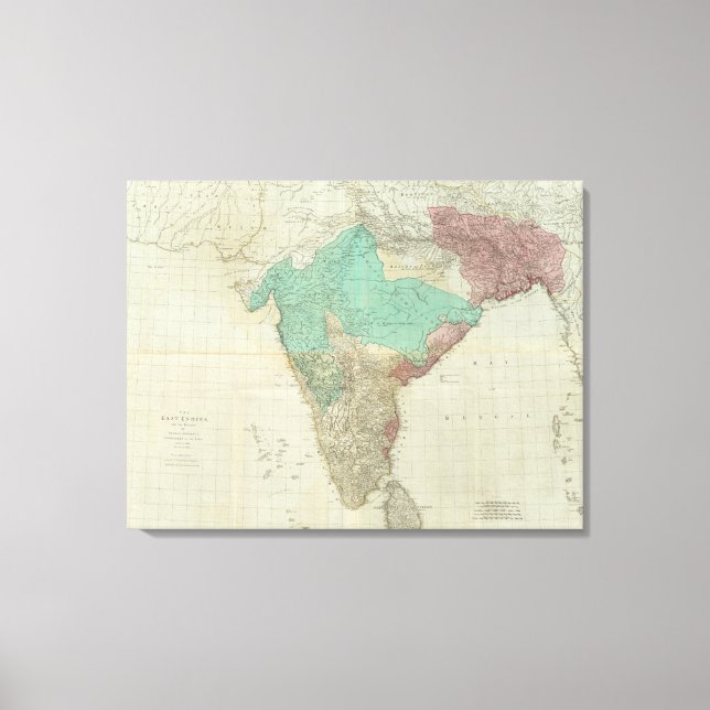 Lienzo Composición de las Indias Orientales con carretera (Anverso)