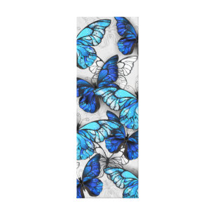 Lienzo Composición de las mariposas blancas y azules