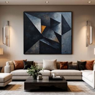 Lienzo Composición geométrica dramática