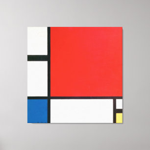 Lienzo Composición II en azul rojo y amarillo (1930)