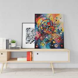 Lienzo Composición musical colorida Pintura abstracta