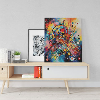 Lienzo Composición musical colorida Pintura abstracta