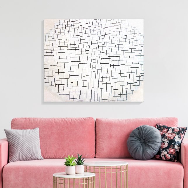 Lienzo Composición No. 10, Muelle y Océano | Mondrian | (Insitu (Sala de estar))