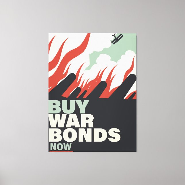 Lienzo Comprar Bonos De Guerra Ahora. (Anverso)