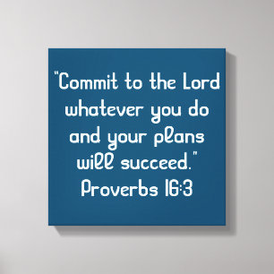 Lienzo "Comprometerse con el Señor" 12 x 12 Canvas de Esc