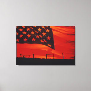 Lienzo Compuesto de Digitaces de la bandera americana