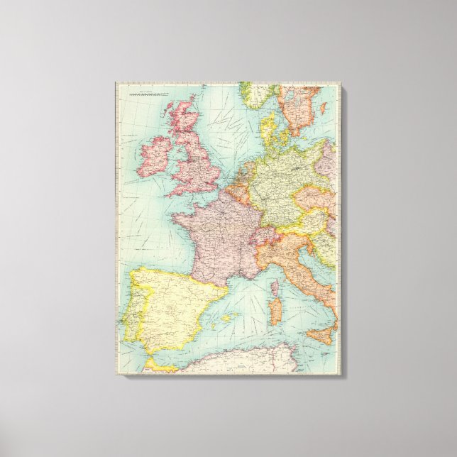 Lienzo Comunicaciones de Europa occidental (Anverso)