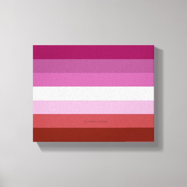 Lienzo Comunidad femenina de la bandera del orgullo lésbi (Anverso)