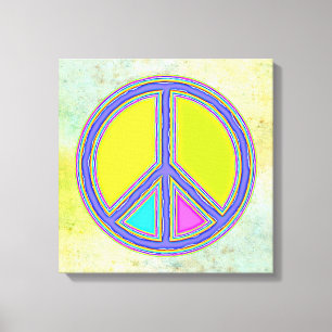 Lienzo Con colores rellenados Firma PEACE 1