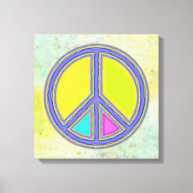 Lienzo Con colores rellenados Firma PEACE 1 (Anverso)