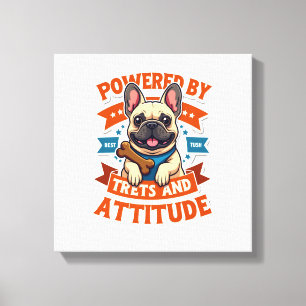 Lienzo Con Energía De Golosinas Y Actitud Bulldog Francés