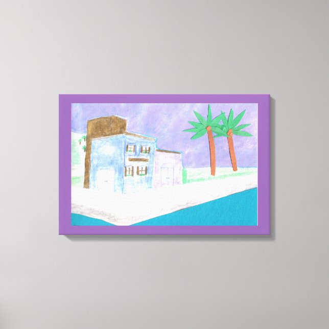 Lienzo con escena caribeña (Anverso)