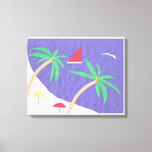 Lienzo con escena de playa (Anverso)