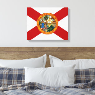 Lienzo con la bandera del estado de Florida