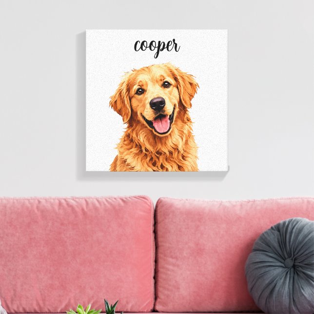 Lienzo con nombre personalizado de “Cooper” Golden (Insitu (Sala de estar))