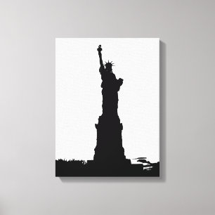 Lienzo con Silueta de la Estatua de la Libertad