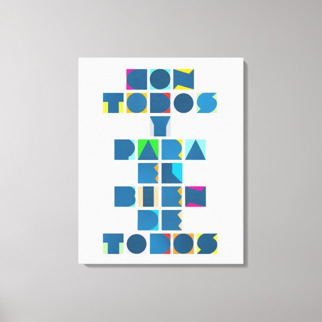 Lienzo CON TODOS Color blanco (Anverso)