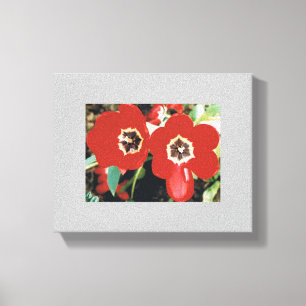 Lienzo con tulipanes rojos