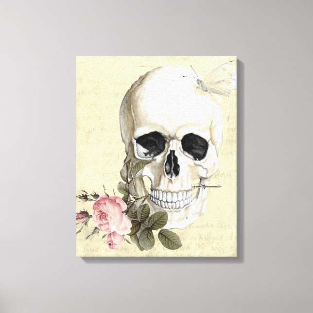 Lienzo Con un rosa entre mis dientes (Anverso)