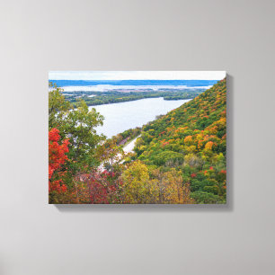 Lienzo con vista al río Mississippi y acantilados