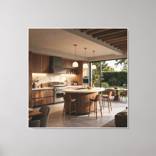 Lienzo Concepto de cocina exterior Zen