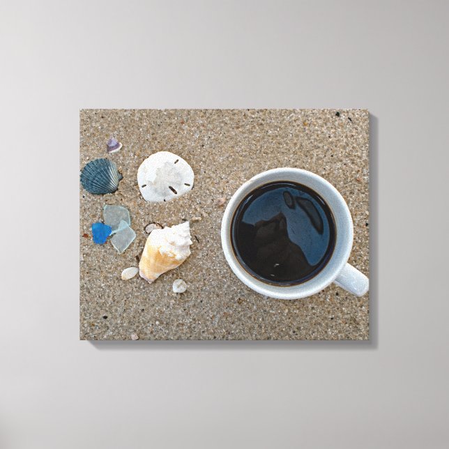 Lienzo Conchas y café (Anverso)