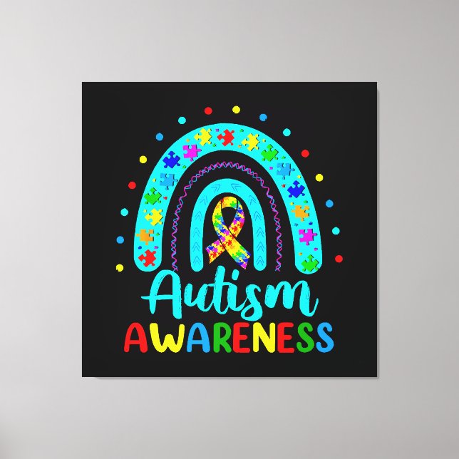 Lienzo Concienciación sobre el autismo (Anverso)