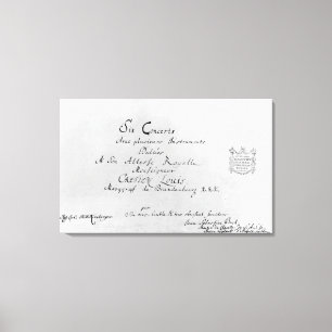 Lienzo Conciertos de Brandeburgo, 1721