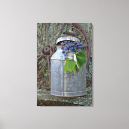 Lienzo Concordar uvas en lata antigua