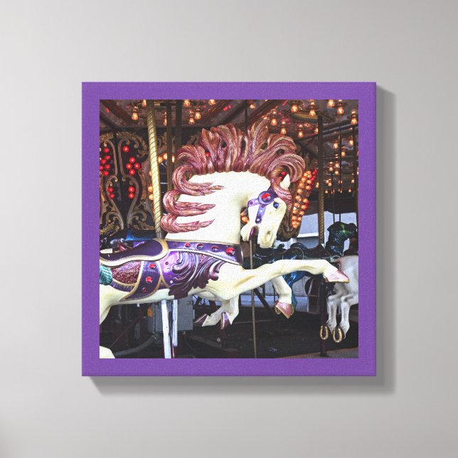 Lienzo Concurso de carrusel de caballos pintado con merry (Anverso)