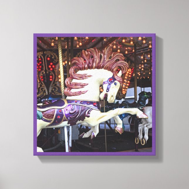 Lienzo Concurso de carrusel de caballos pintado con merry (Anverso)