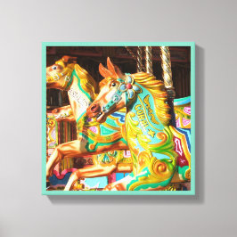 Lienzo Concurso de carrusel de caballos pintado de cerezo