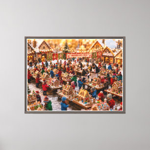 Lienzo Concurso de Casa de Pan de Jengibre en Miniatura