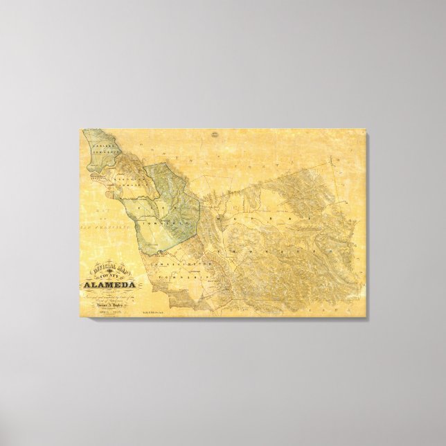 Lienzo Condado De Alameda California (Anverso)