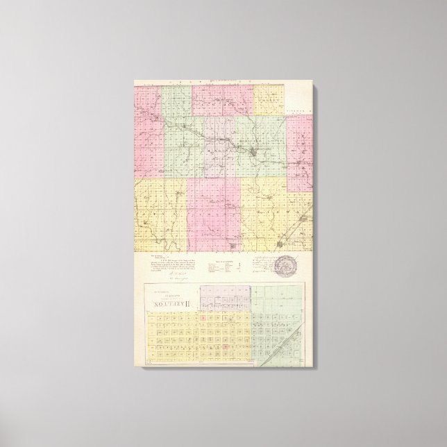 Lienzo Condado de Barber y Hazelton, Kansas (Anverso)
