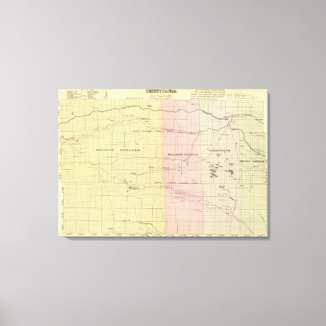 Lienzo Condado de Cherry, Nebraska (Anverso)