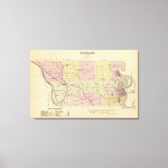 Lienzo Condado de Douglas, Nebraska (Anverso)