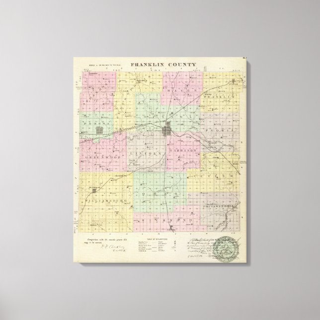 Lienzo Condado de Franklin, Kansas (Anverso)