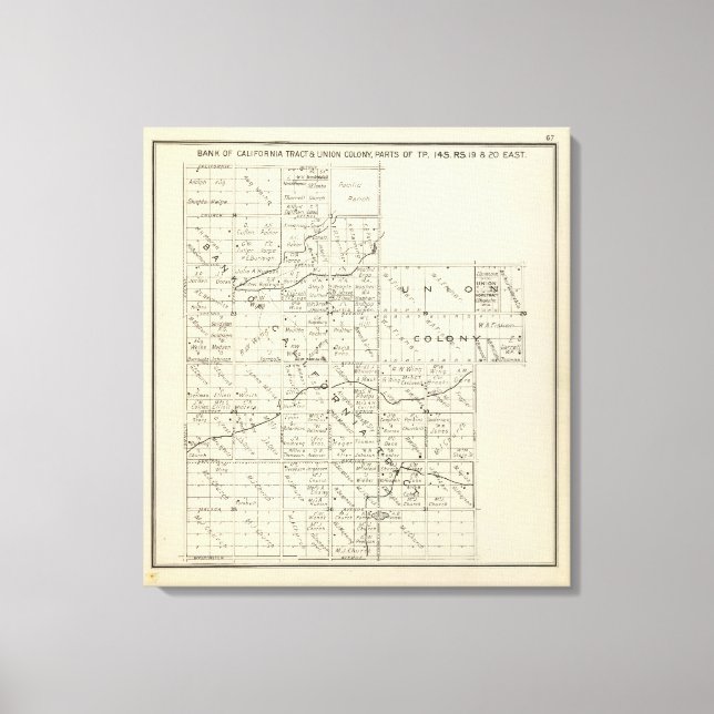 Lienzo Condado de Fresno, California 34 (Anverso)