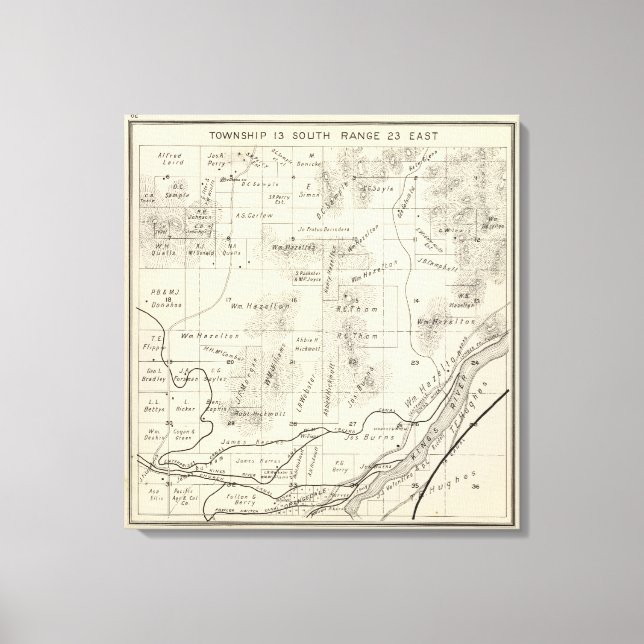 Lienzo Condado de Fresno, California 7 (Anverso)