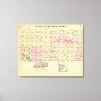 Lienzo Condado de Garfield y Wheeler, Nebraska