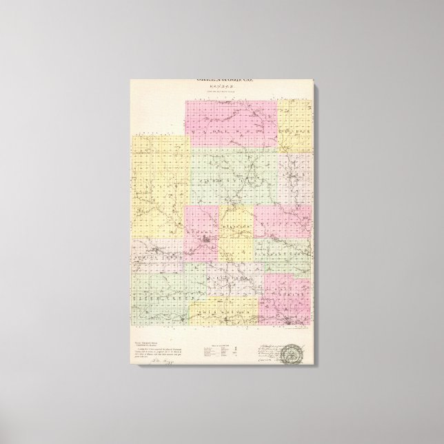 Lienzo Condado de Greenwood, Kansas (Anverso)