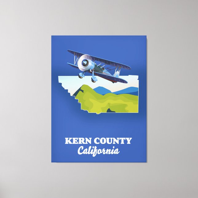 Lienzo Condado de Kern California (Anverso)