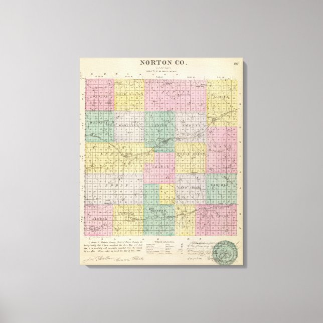 Lienzo Condado de Norton, Kansas (Anverso)