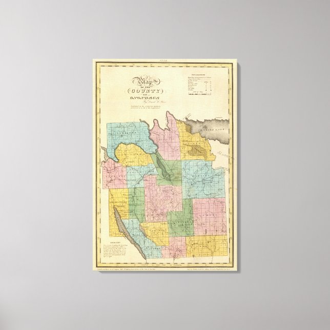 Lienzo Condado de Onondaga (Anverso)