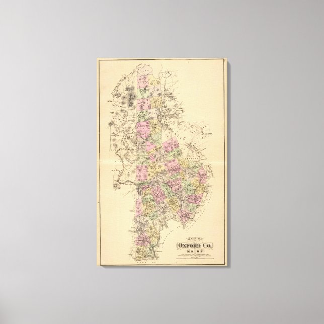 Lienzo Condado de Oxford, Maine (Anverso)