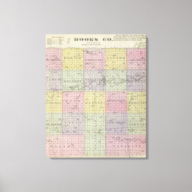 Lienzo Condado de Rooks, Kansas (Anverso)